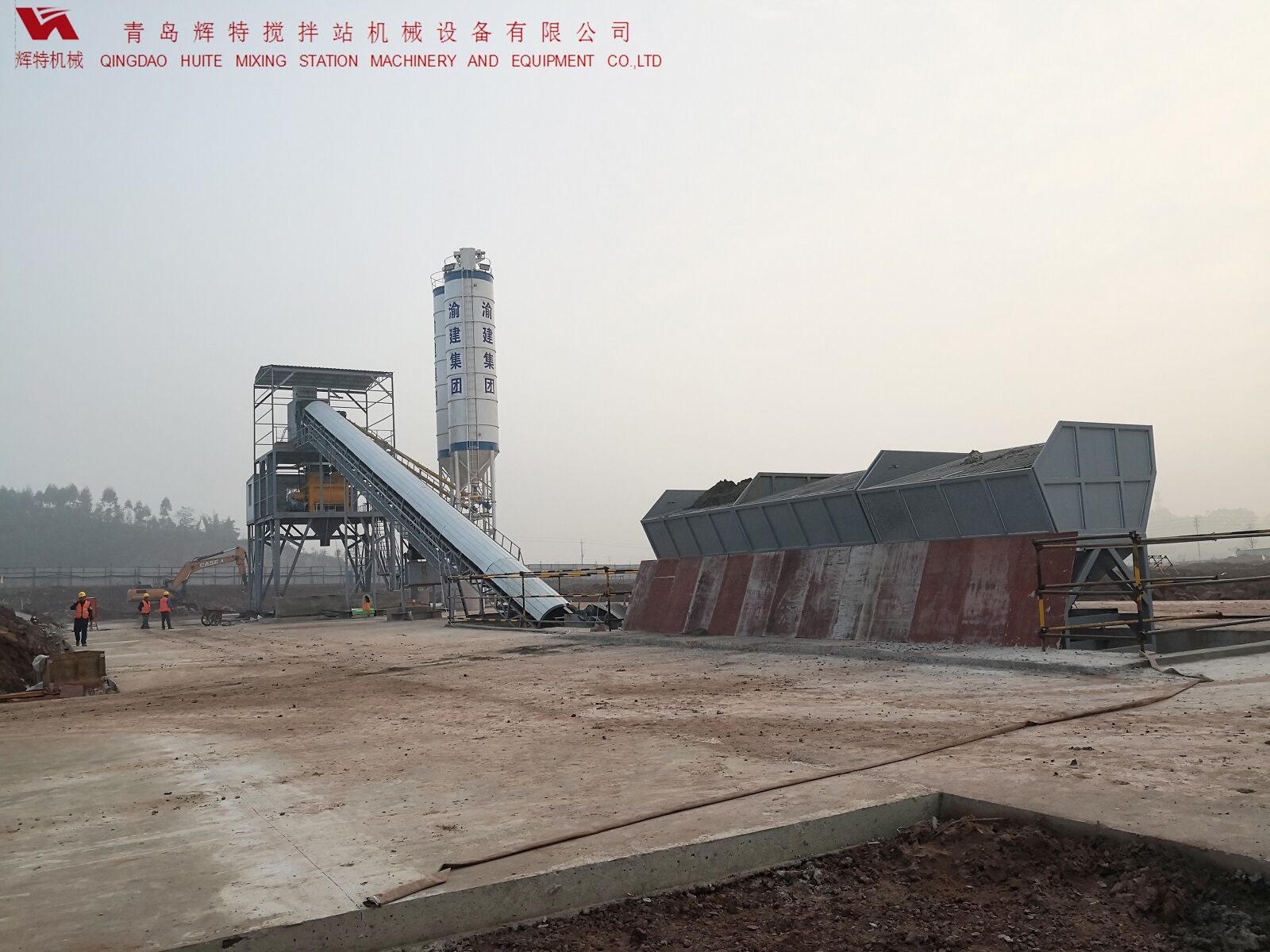 輝特混凝土攪拌站HZS120---保障工作人員安全，實現(xiàn)模塊化理念